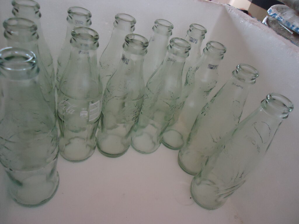 botellas de vidrio coca cola
